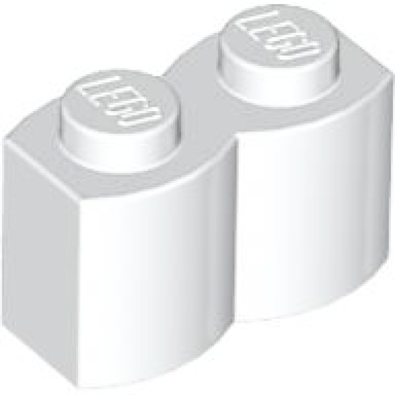 Steen, Aangepast 1x2 houtblok White